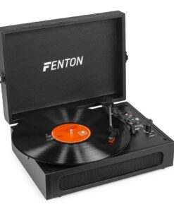 Fenton RP118B retro platenspeler met Bluetooth in /out en USB - Zwart