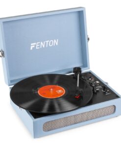 Fenton RP118E retro platenspeler met Bluetooth in /out en USB - Blauw
