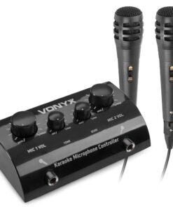 Retourdeal - Vonyx AV430B karaoke set met 2x karaoke microfoon en
