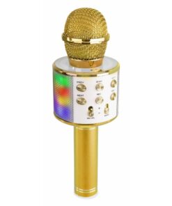 MAX KM15G Karaoke microfoon met ingebouwde LED&apos;s, speaker, Bluetooth