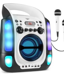 Fenton SBS30W draagbare karaoke set met Bluetooth, CD+G en microfoons