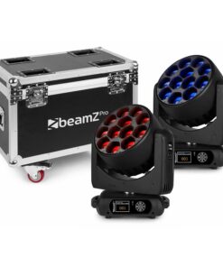 Retourdeal - BeamZ MHL1240 moving head 12x 40W - 2 stuks in flightcase