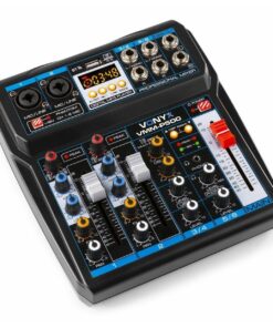 Retourdeal - Vonyx VMM-P500 mixer 4-kanaals met Bluetooth, DSP en mp3