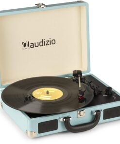 Audizio RP114BL - Retro platenspeler in blauwe koffer - platenspeler
