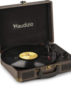 Audizio RP114W - Retro platenspeler in houtlook koffer - platenspeler