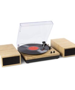Fenton RP165L retro platenspeler met Bluetooth en speakers - Hout