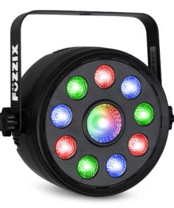 Fuzzix PLF15 Party LED par met 9x 2W LED's en 6W centrale LED - RGB -