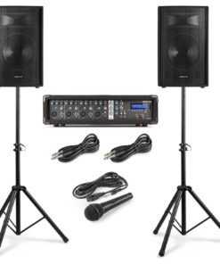 Vonyx VX210 Complete geluidsinstallatie voor zang - 2x 10 inch