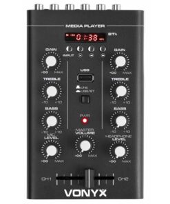 Retourdeal - Vonyx STM500BT 2-kanaals mixer met Bluetooth en mp3