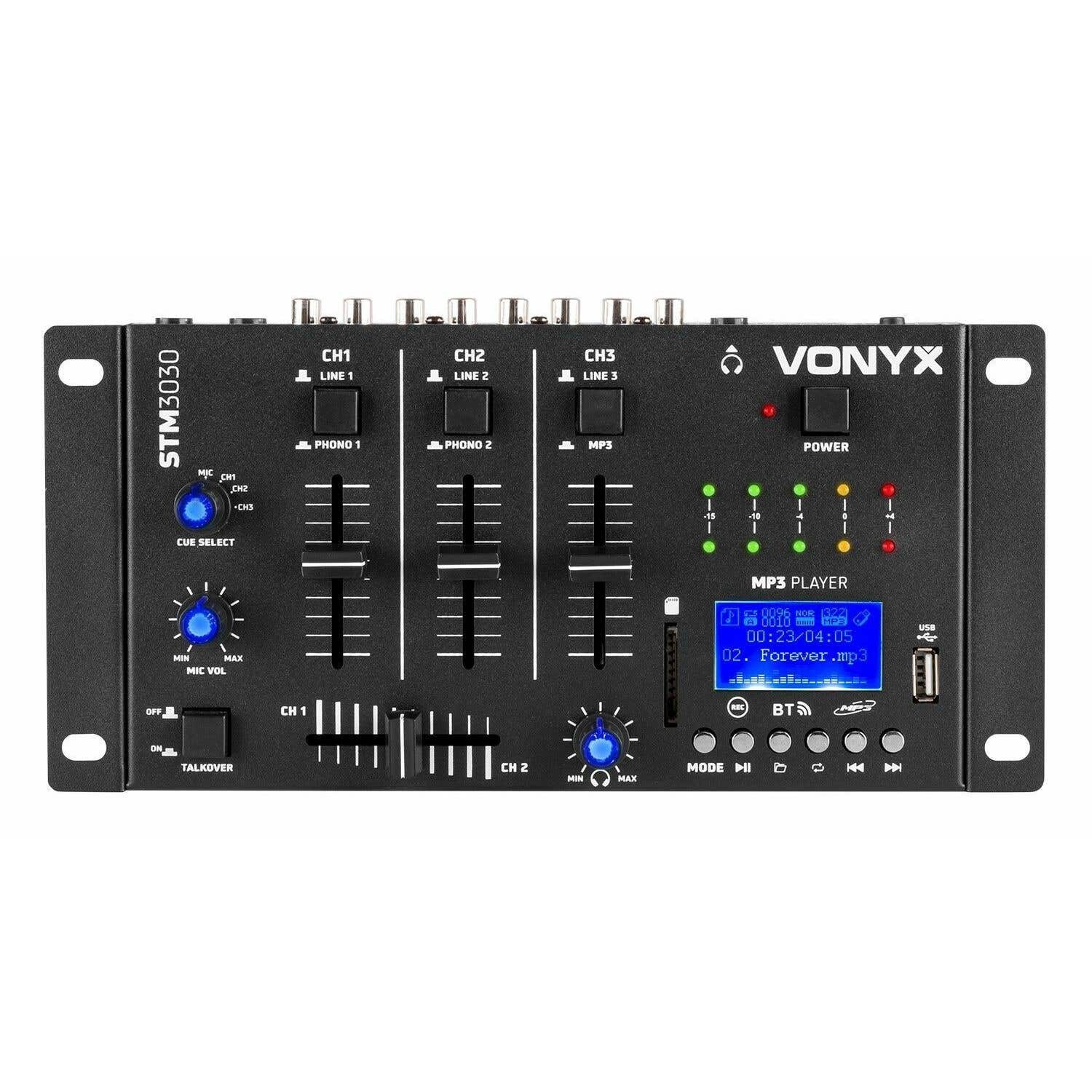 Retourdeal - Vonyx STM3030 4 kanaals mixer met USB/SD MP3, Bluetooth