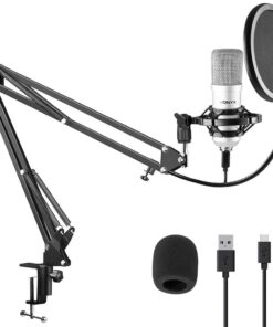 Vonyx CMS300S USB Studio microfoon met verstelbare arm - Titanium