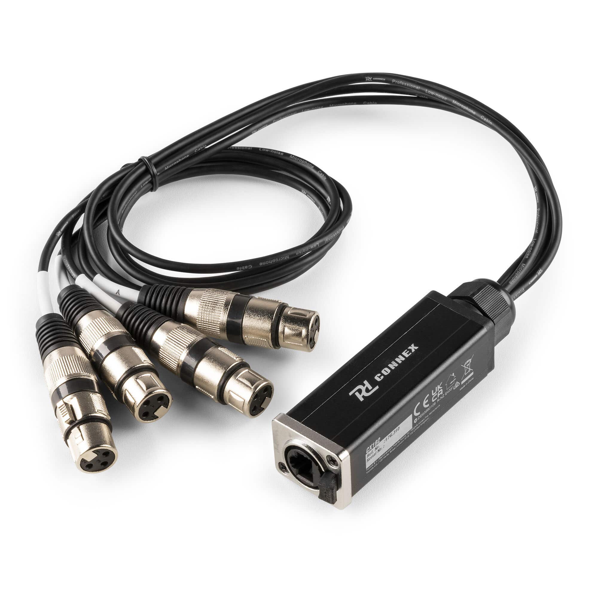 PD Connex CX192 stagebox - RJ45 naar 4x XLR female splitter - 70cm