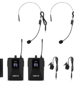 Retourdeal - Vonyx WM552B duoset bodypack microfoon - met 10 kanalen -