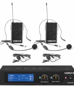 Retourdeal - Vonyx WM522B draadloze headset microfoonset 2-kanaals VHF