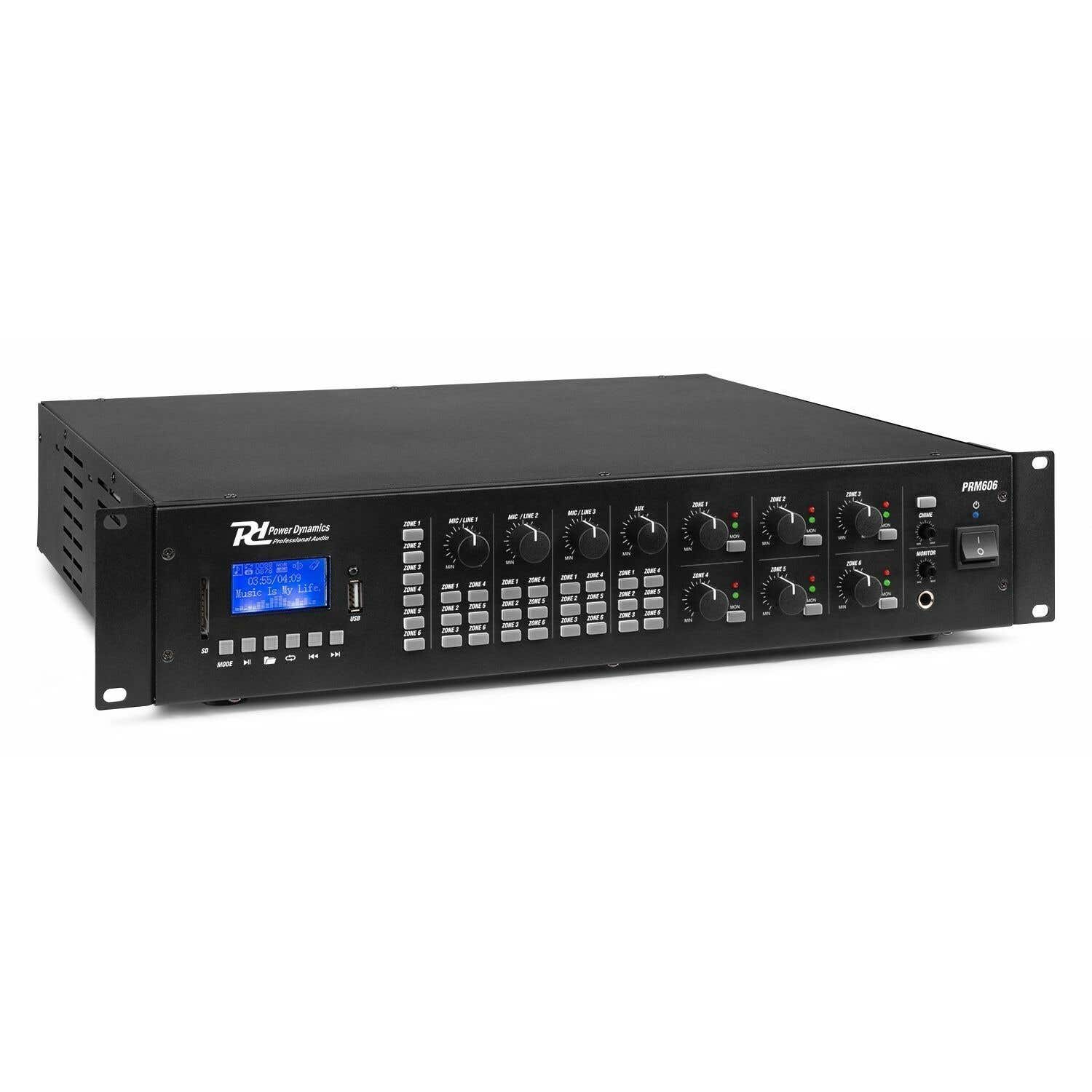 Retourdeal - Power Dynamics PRM606 100V matrix versterker 6-kanaals